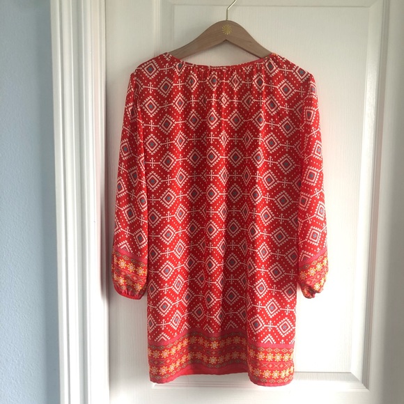 Red Patterned Everly Blouse - Picture 4 of 7
